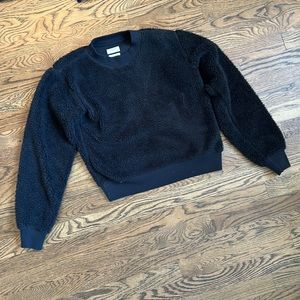 Rag & Vine Black Teddy Bear Sweater XS